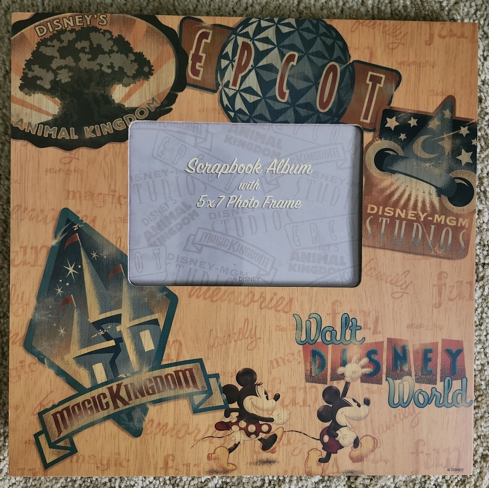 Disney Parks Wooden Album Cover NWT